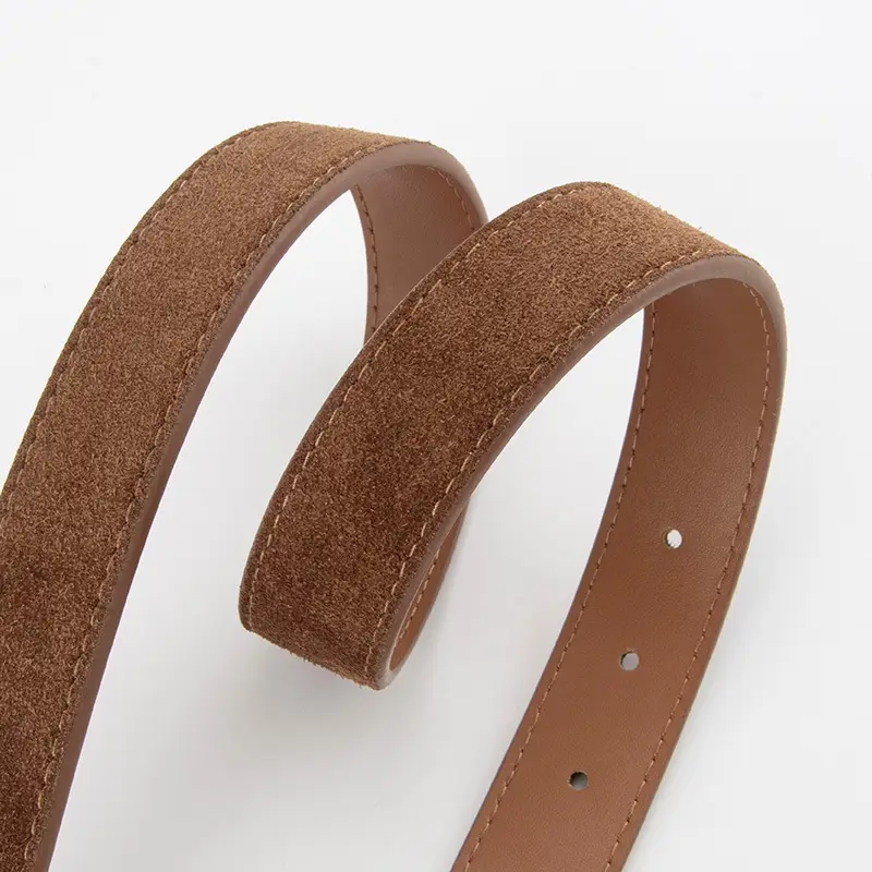 Purple Suede Belt for Women with Silver Buckle - Image 19