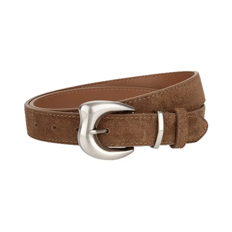 Purple Suede Belt for Women with Silver Buckle - Image 20