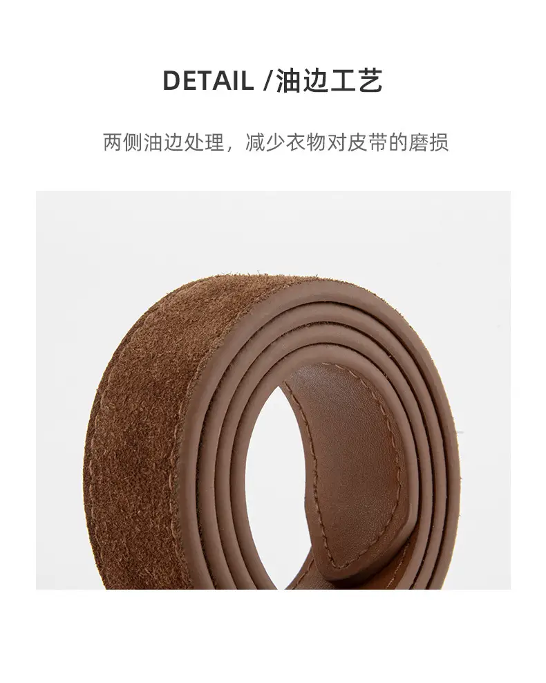 Purple Suede Belt for Women with Silver Buckle — feature 7