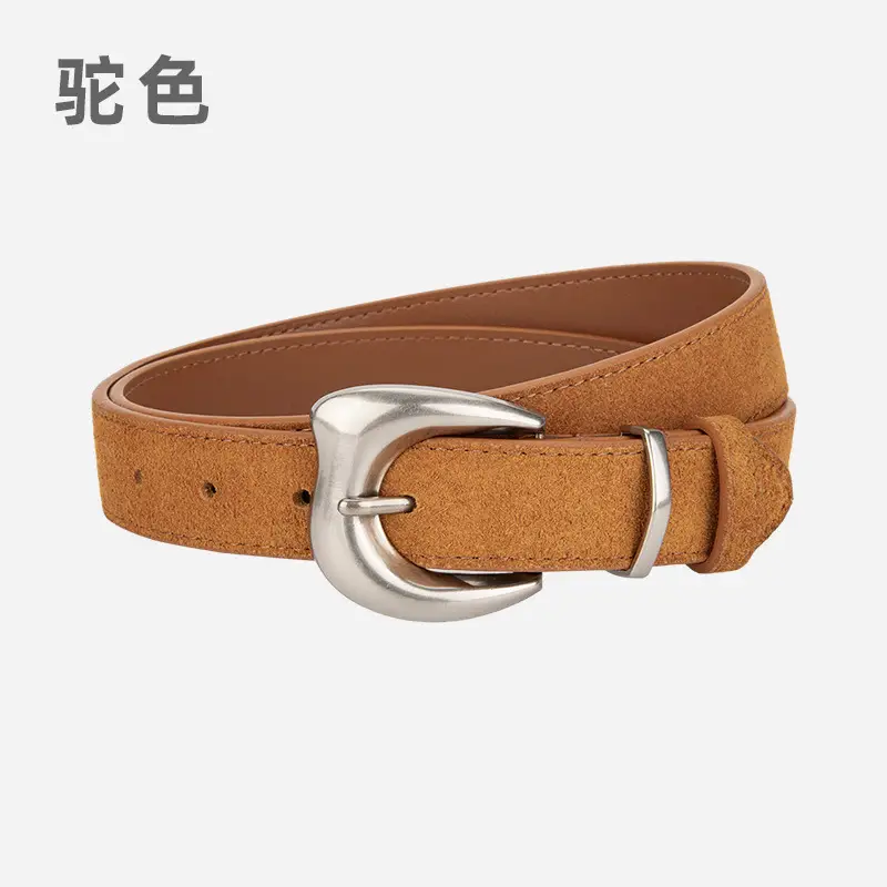 Purple Suede Belt for Women with Silver Buckle - Image 13
