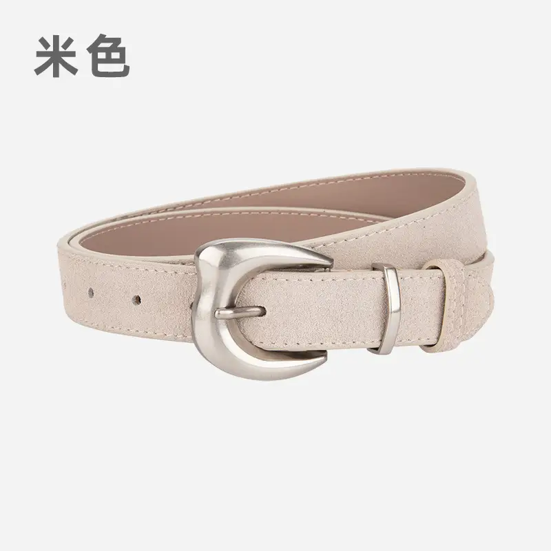 Purple Suede Belt for Women with Silver Buckle - Image 8