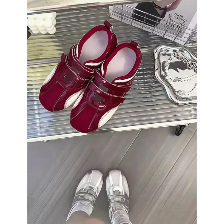 French Ballet Mary Jane Flats for Women Maroon — feature 5