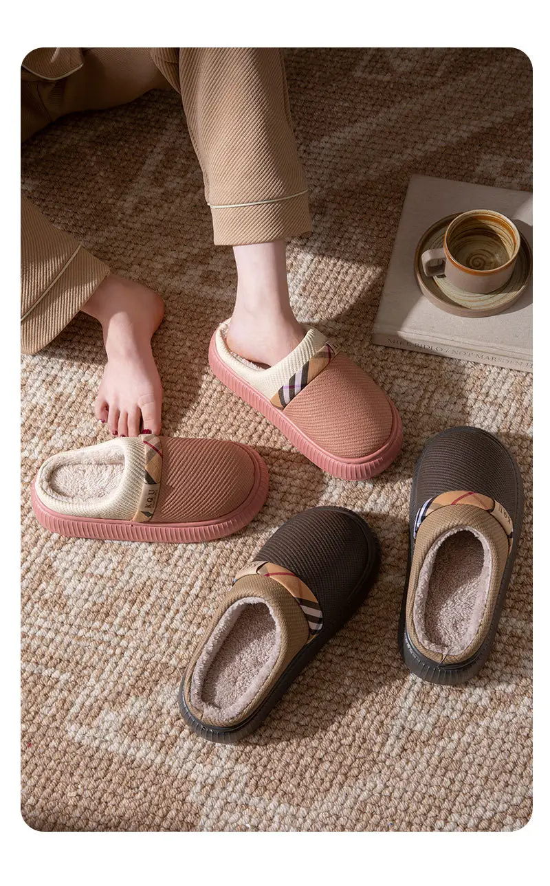 Women's Warm Cotton Slippers Autumn Winter Large — feature 14