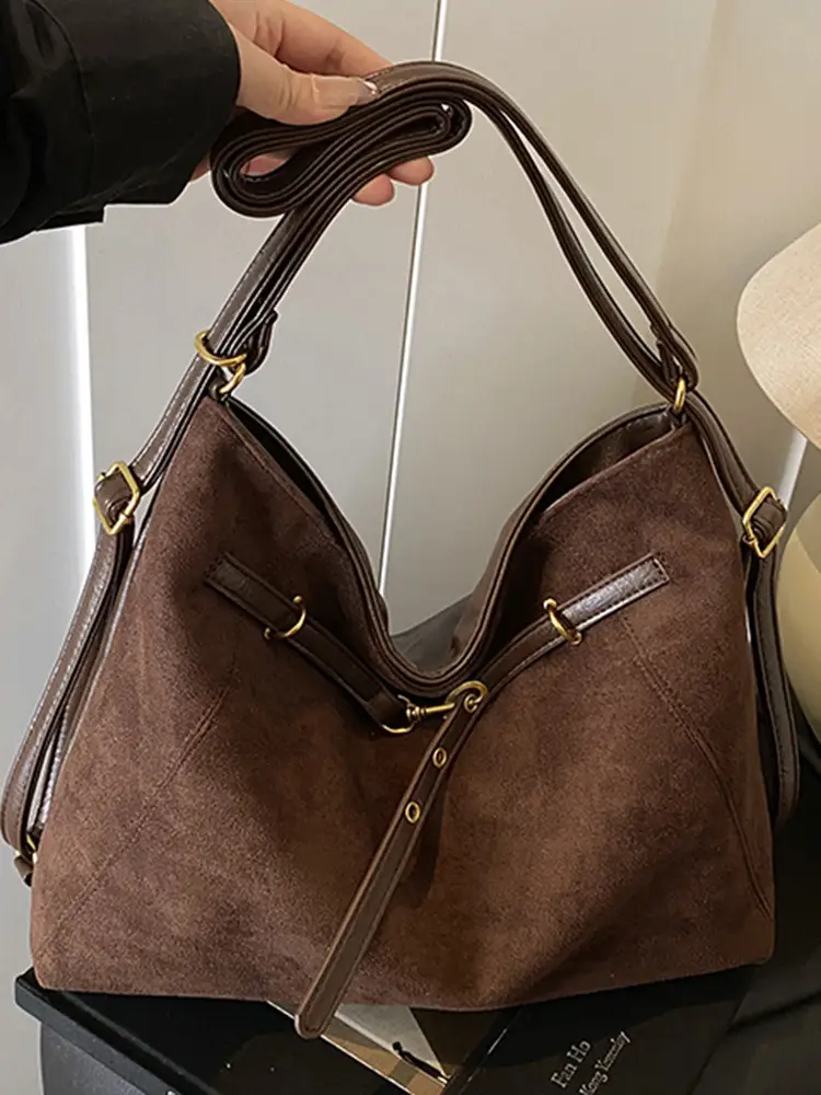 Green Velvet Retro Tote Bag for Women - Image 6