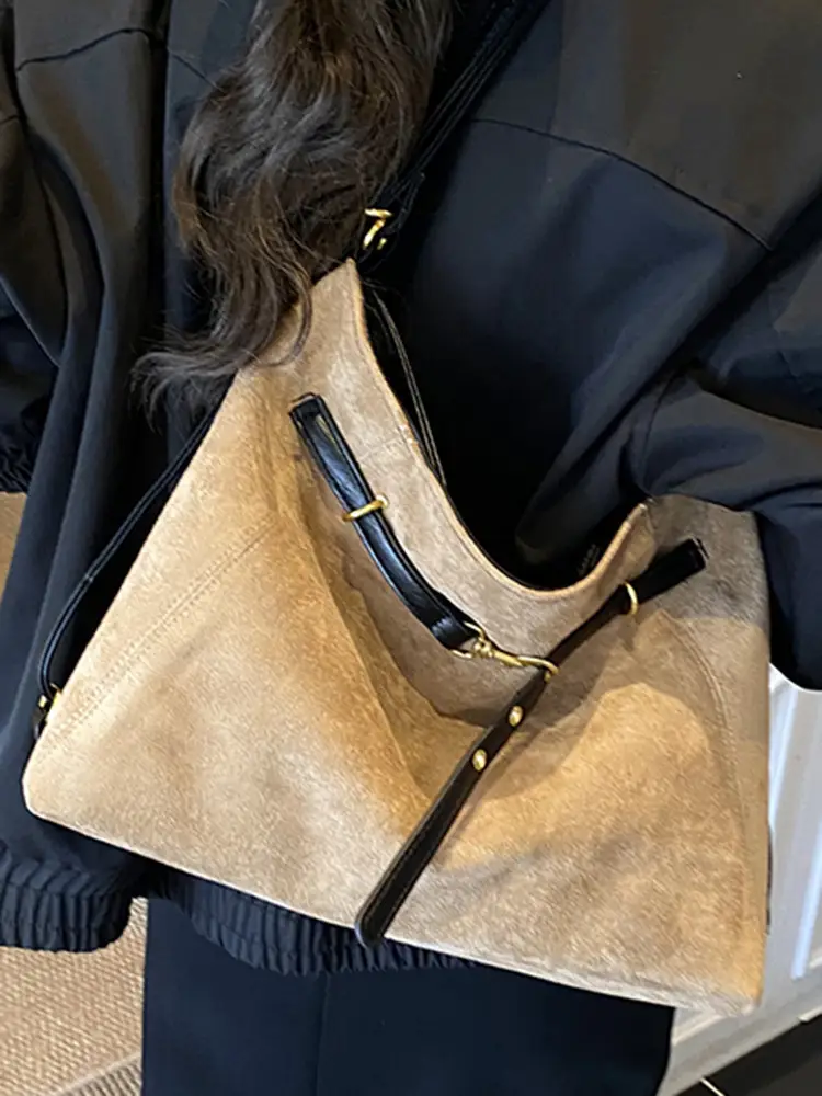 Green Velvet Retro Tote Bag for Women - Image 8