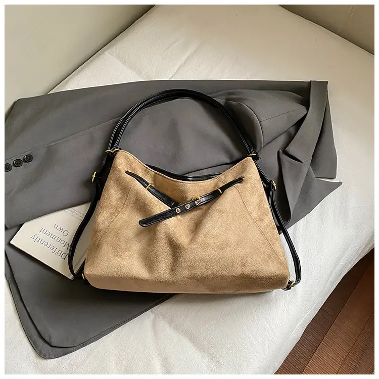 Green Velvet Retro Tote Bag for Women - Image 4
