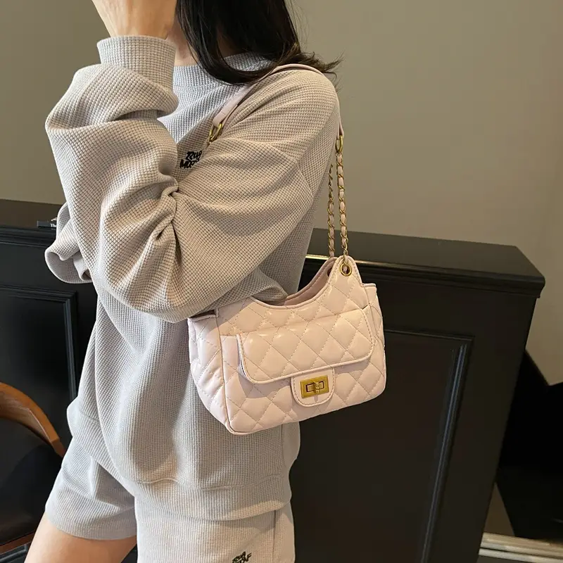 White Rhombus Chain Bag for Women 2026 - Image 5