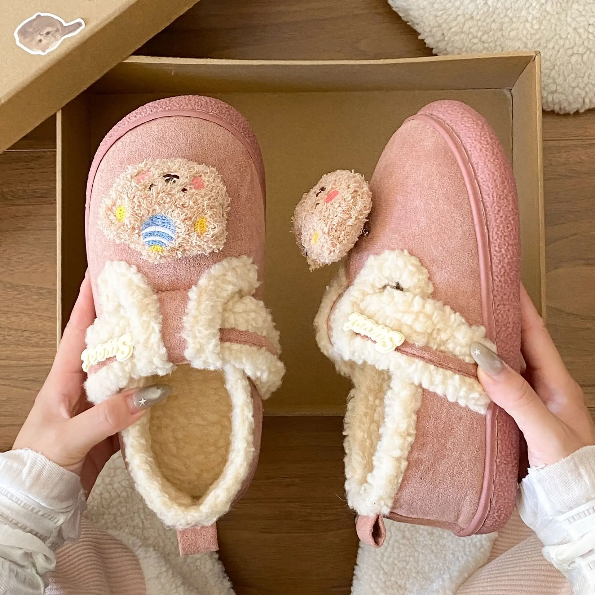Birkenstock Cartoon Eva Cotton Slippers Women Brown