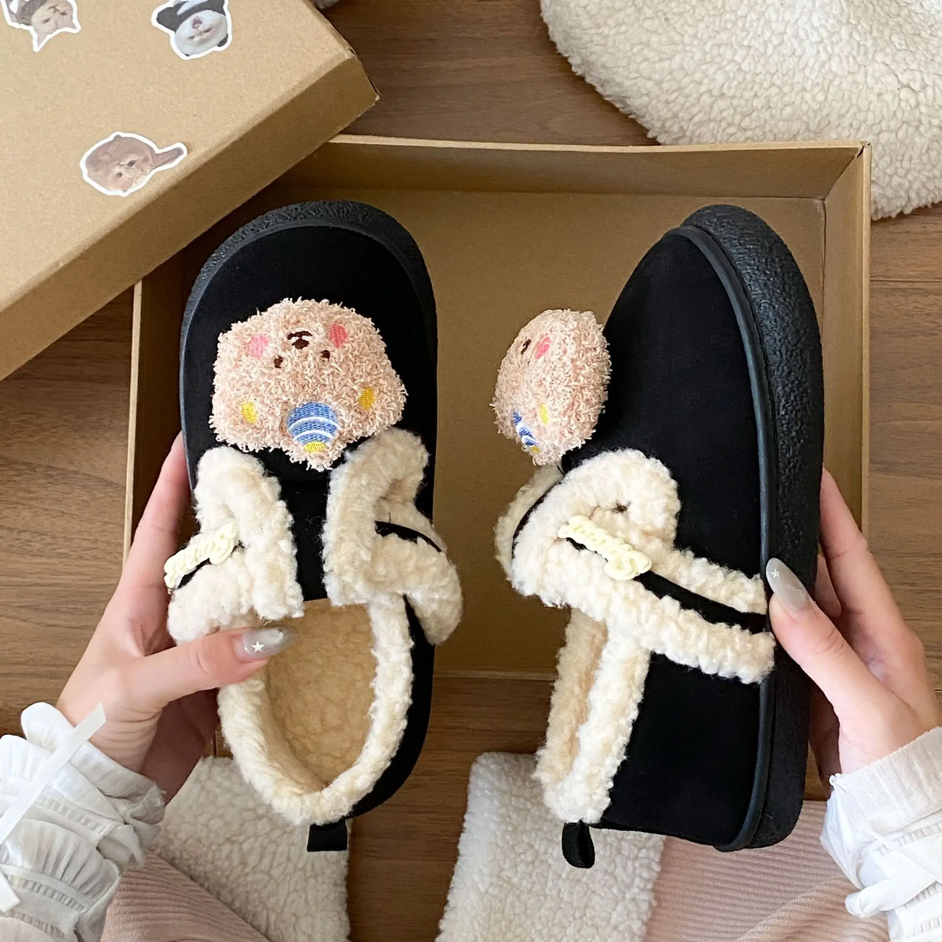 Birkenstock Cartoon Eva Cotton Slippers Women Brown