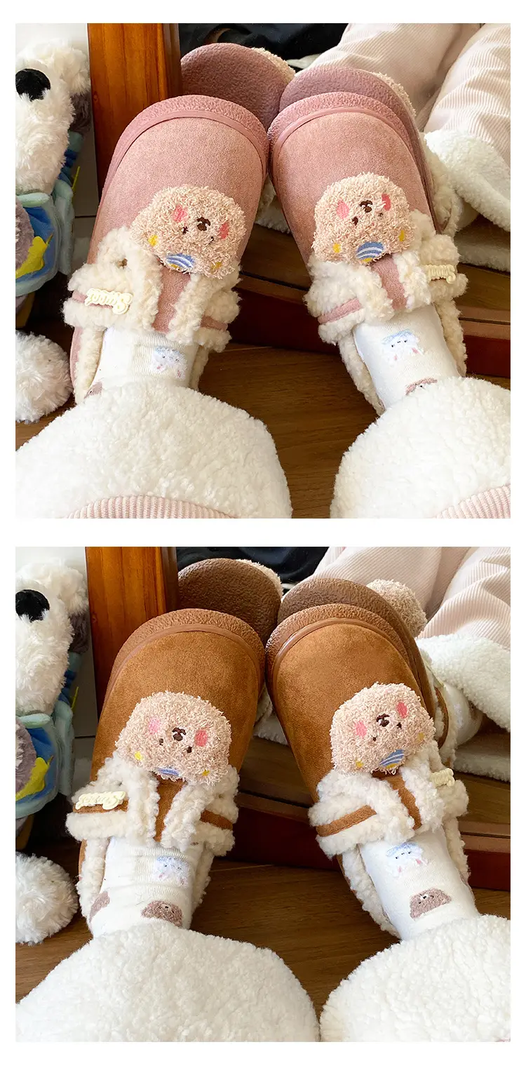 Birkenstock Cartoon Eva Cotton Slippers Women Brown — feature 12