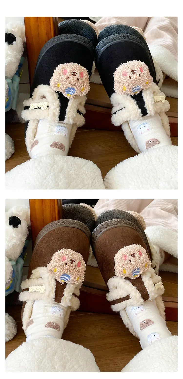 Birkenstock Cartoon Eva Cotton Slippers Women Brown — feature 13