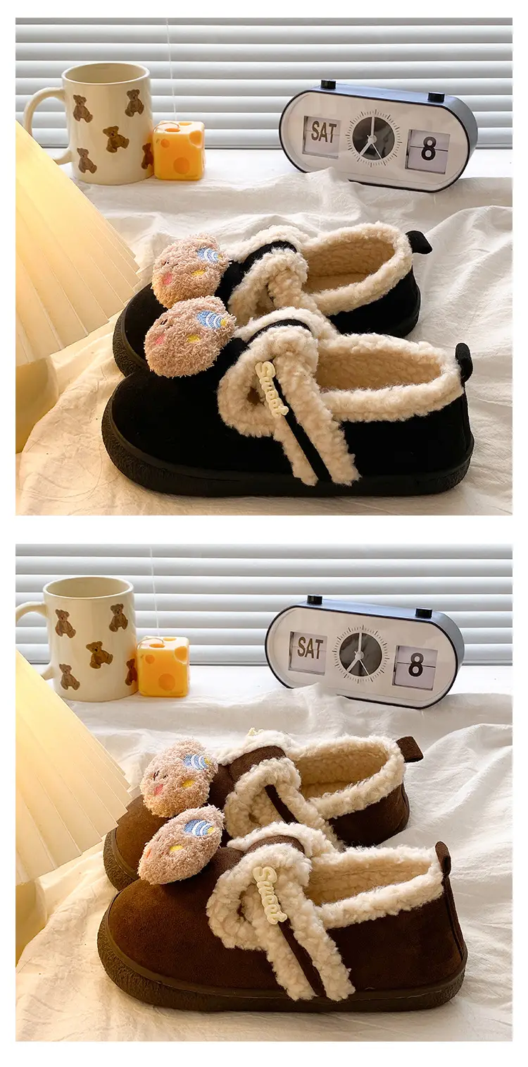 Birkenstock Cartoon Eva Cotton Slippers Women Brown — feature 17