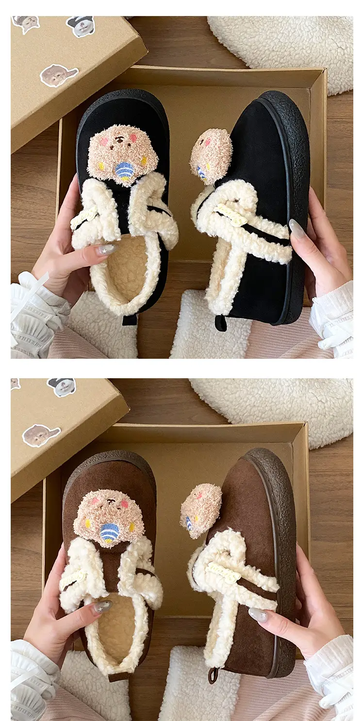 Birkenstock Cartoon Eva Cotton Slippers Women Brown — feature 21