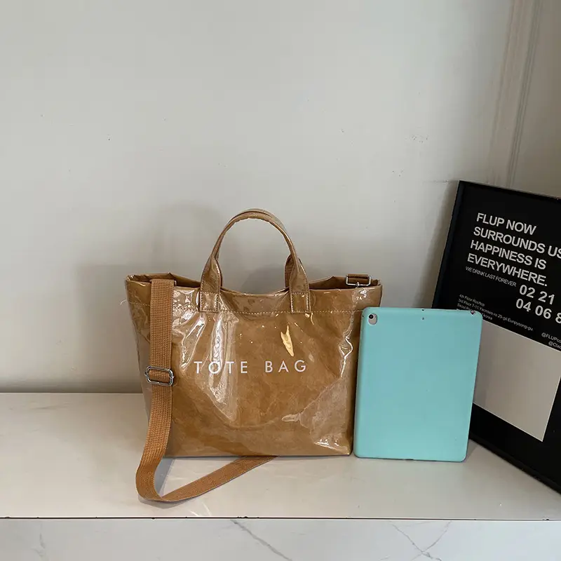 Large Capacity Cross Border Women's Tote Bag Brown - Image 8