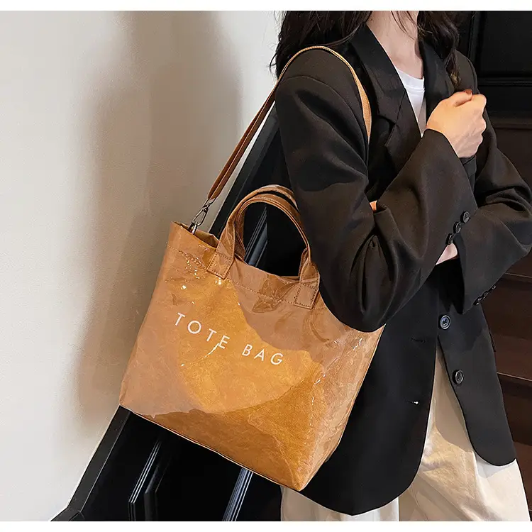 Large Capacity Cross Border Women's Tote Bag Brown — feature 19