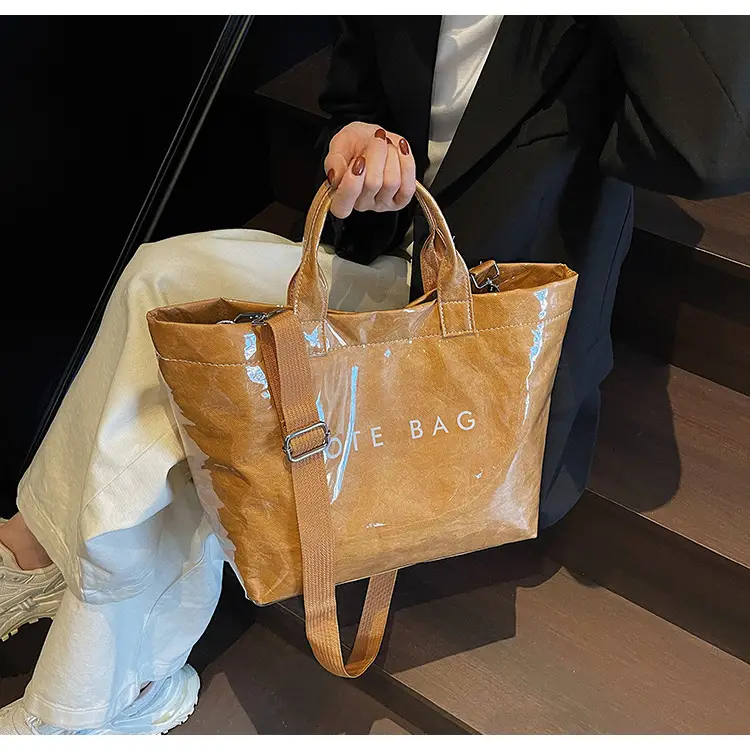 Large Capacity Cross Border Women's Tote Bag Brown — feature 20
