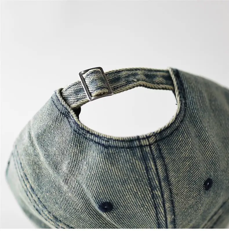 Men Women Denim Cap Leopard Trim Baseball Cap — feature 8