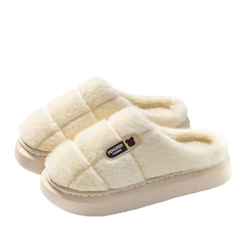 Cotton Slippers for Women, Spring, Autumn and Winter Home Use, Indoor Non-Slip Couple Home Warm Winter Plush Slippers for Men - Image 27