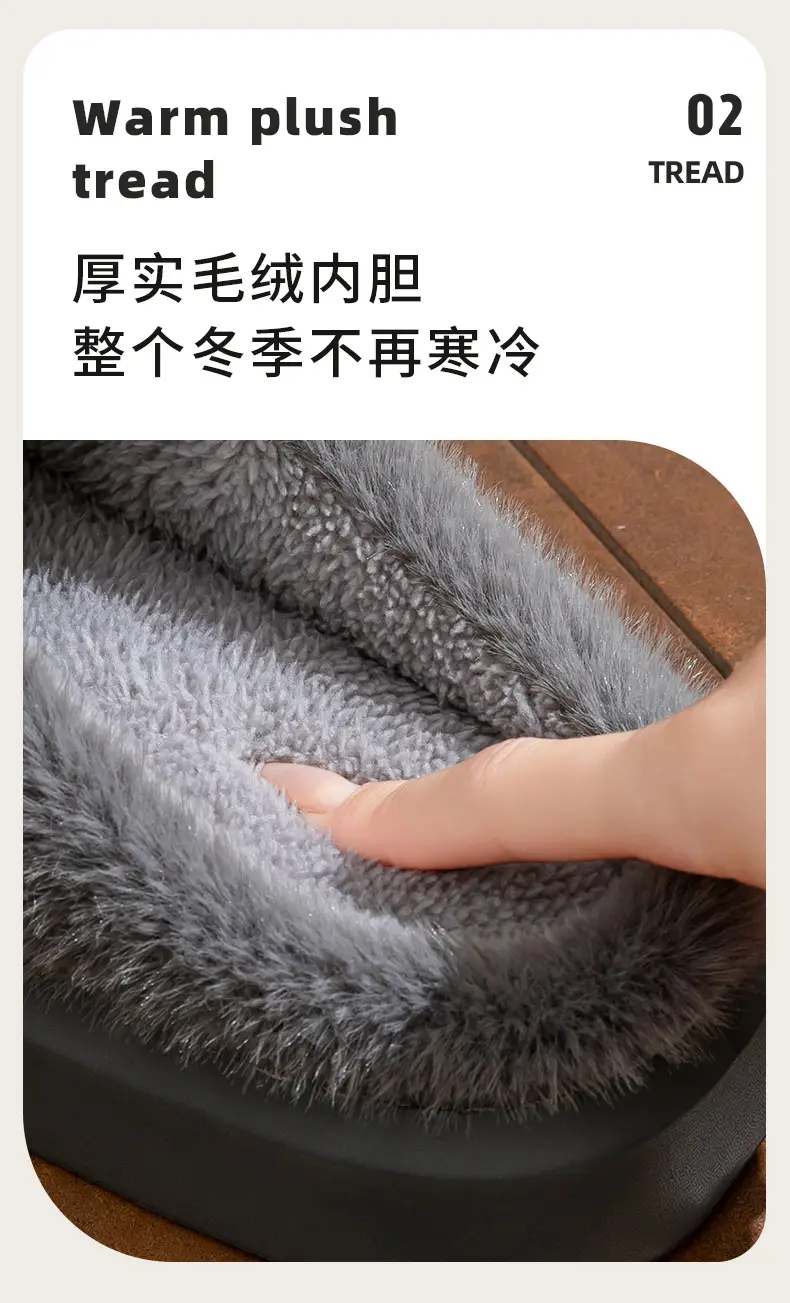 Cotton Slippers for Women, Spring, Autumn and Winter Home Use, Indoor Non-Slip Couple Home Warm Winter Plush Slippers for Men — feature 12
