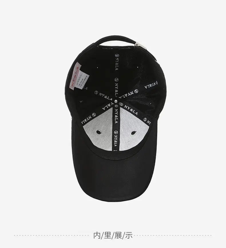 Black Patch Letter Embroidered Baseball Cap Sunshade — feature 13
