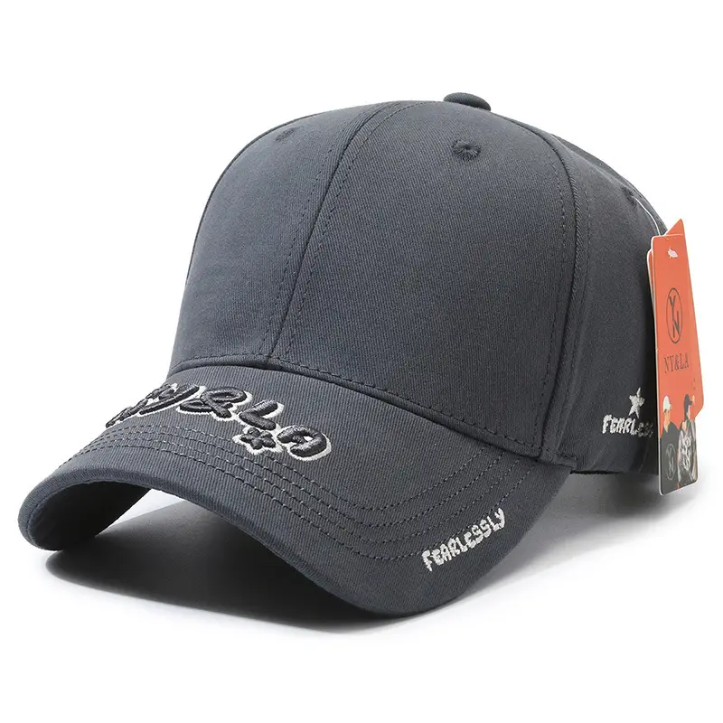 Black Patch Letter Embroidered Baseball Cap Sunshade - Image 3
