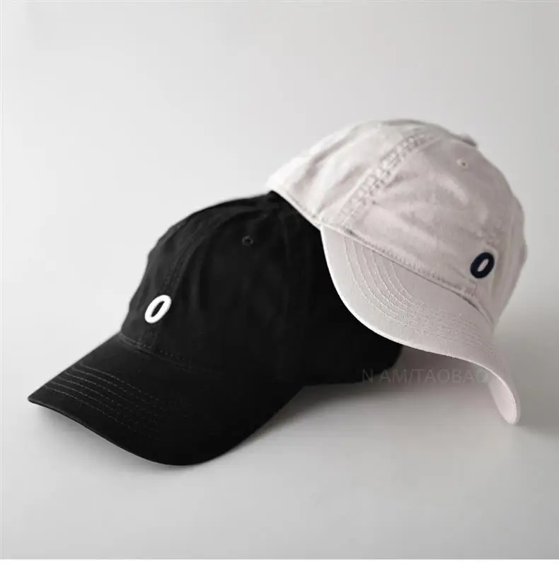 White Baseball Cap with Blue Letter Embroidery for Men Women — feature 5