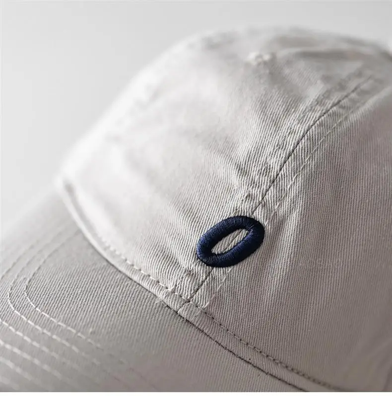 White Baseball Cap with Blue Letter Embroidery for Men Women — feature 7