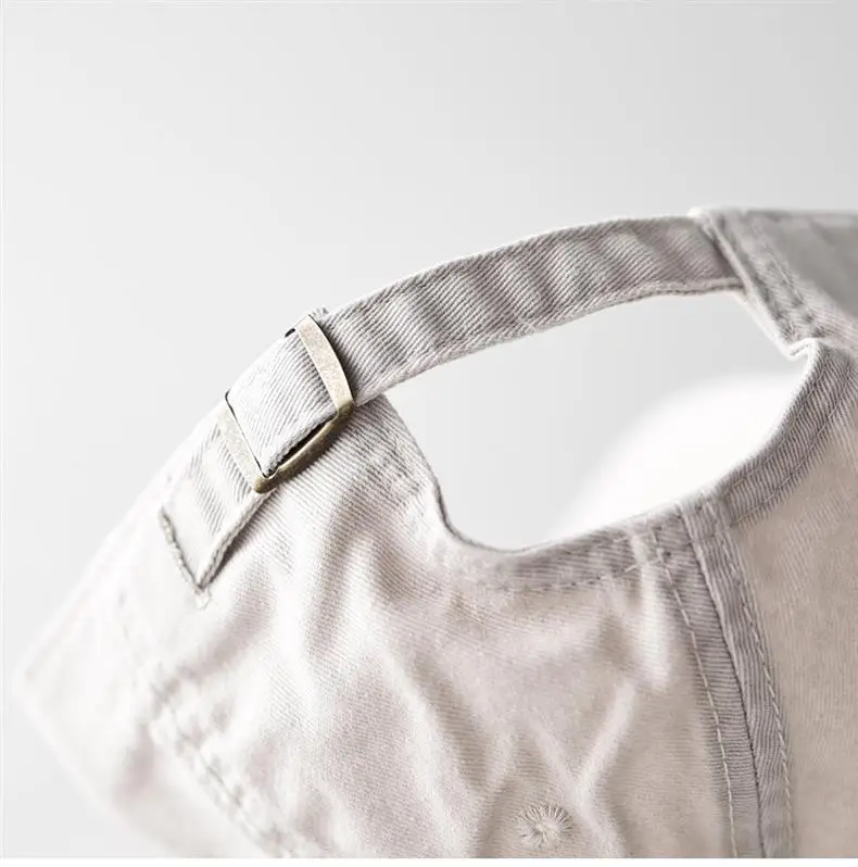 White Baseball Cap with Blue Letter Embroidery for Men Women — feature 8