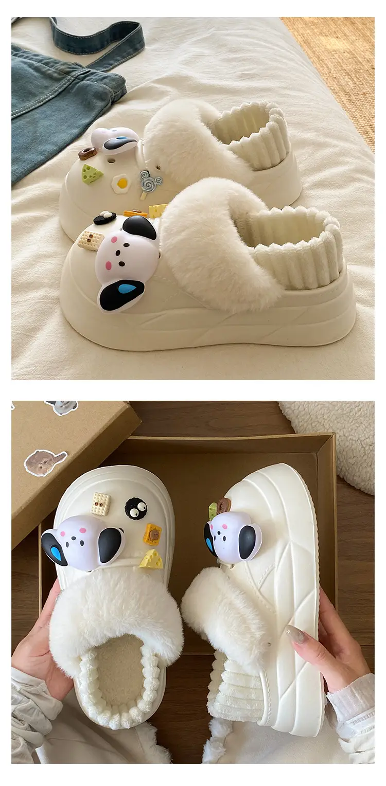 Cute Plush Cotton Slippers for Kids Winter — feature 15