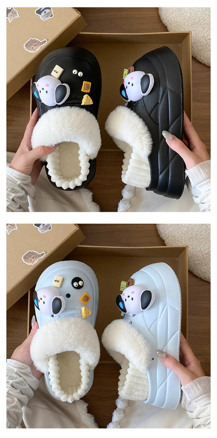 Cute Plush Cotton Slippers for Kids Winter — feature 16