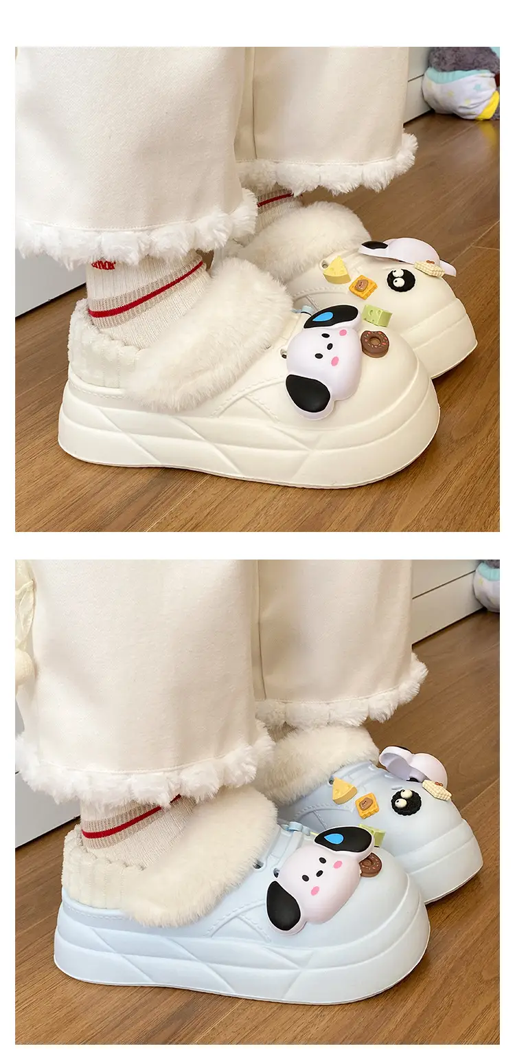 Cute Plush Cotton Slippers for Kids Winter — feature 19