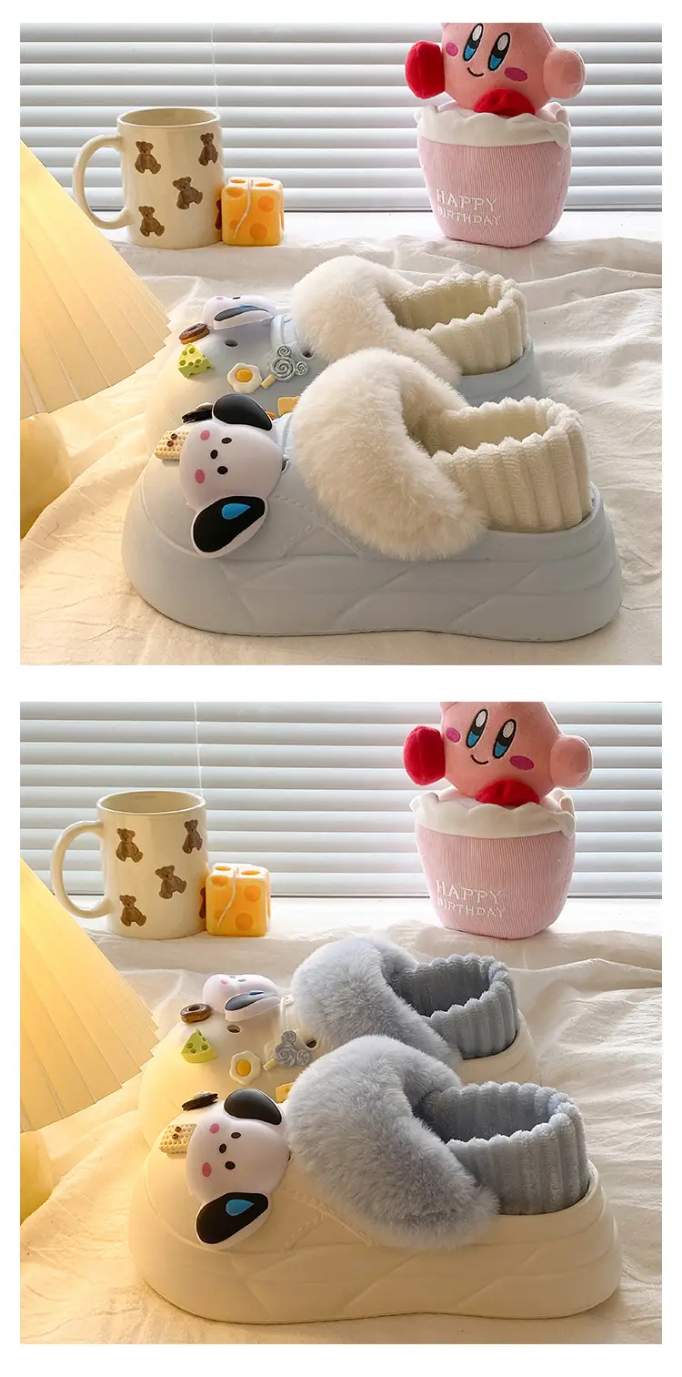 Cute Plush Cotton Slippers for Kids Winter — feature 21