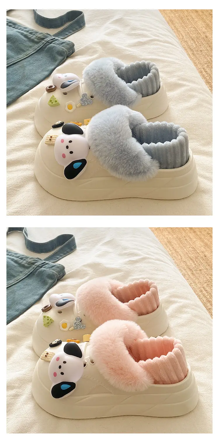 Cute Plush Cotton Slippers for Kids Winter — feature 22
