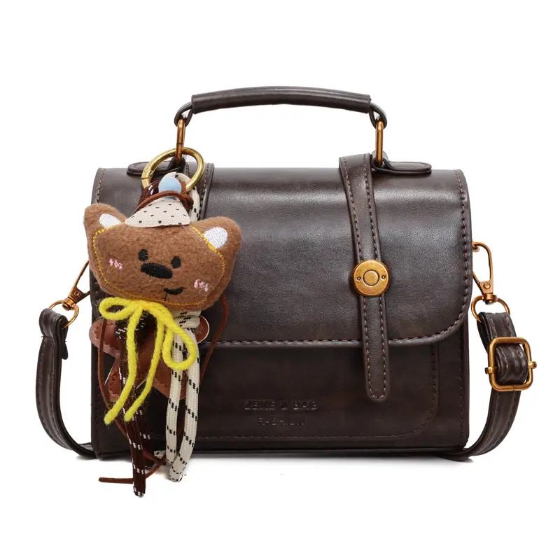 Retro Brown Women's Tassel Shoulder Bag Leather
