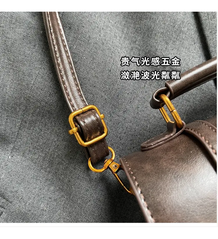 Retro Brown Women's Tassel Shoulder Bag Leather — feature 9