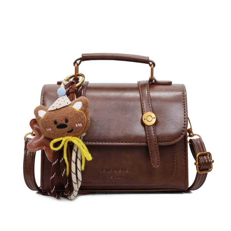 Retro Brown Women's Tassel Shoulder Bag Leather