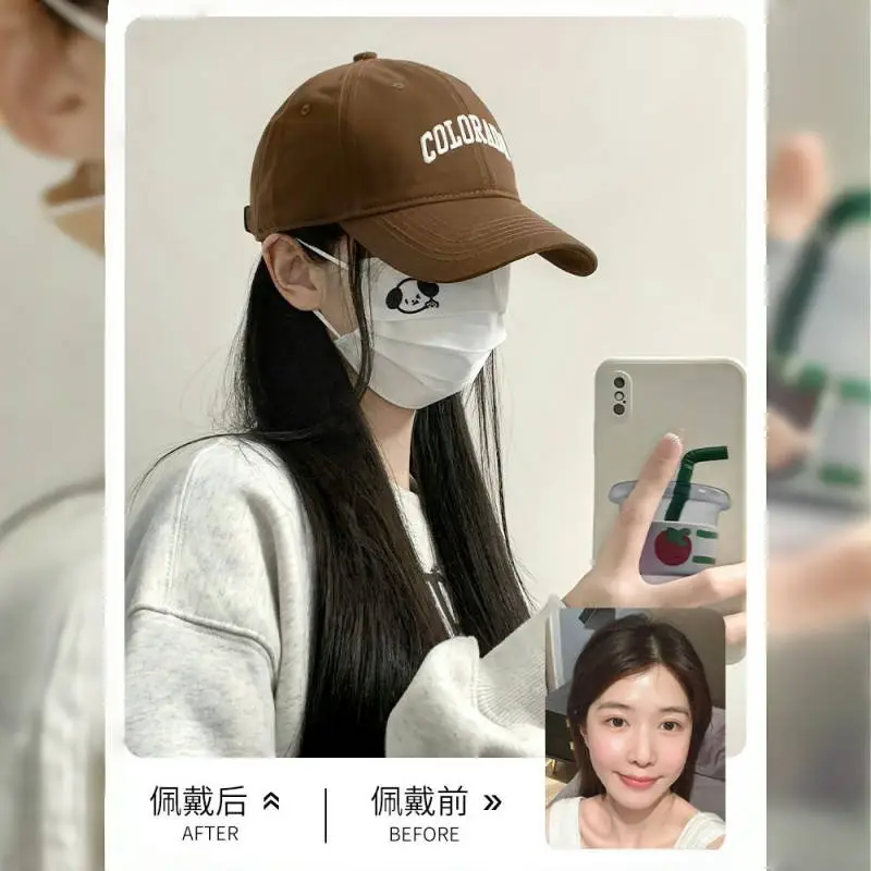 Natural Hair Wig for Women with Baseball Cap - Image 8