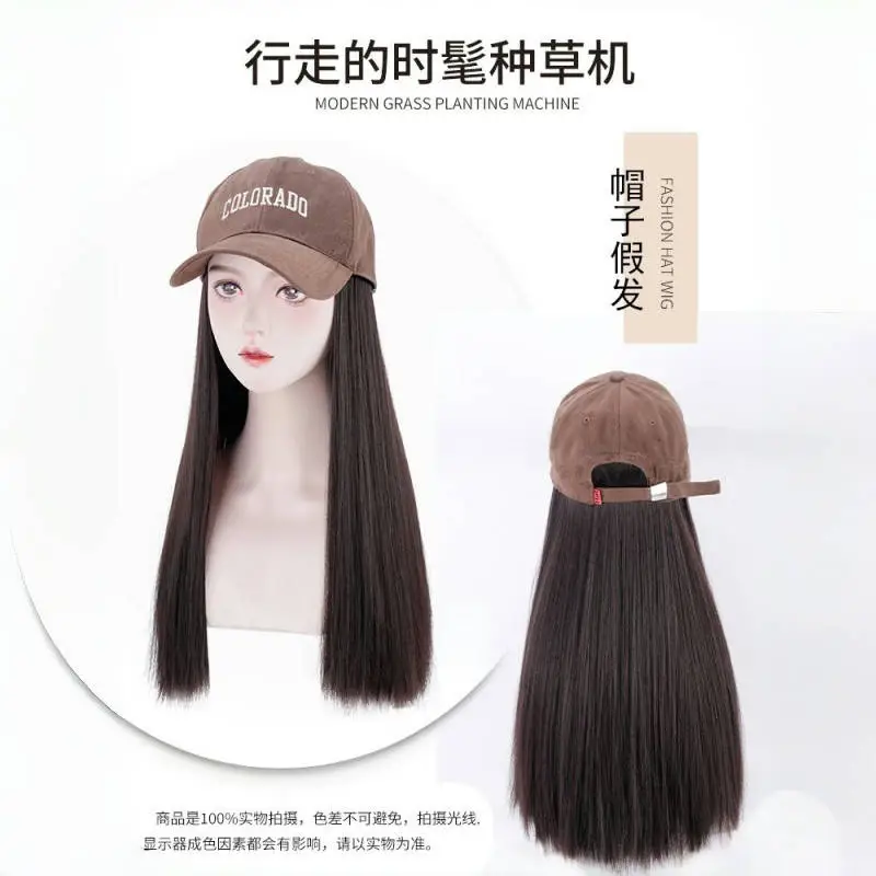 Natural Hair Wig for Women with Baseball Cap - Image 9