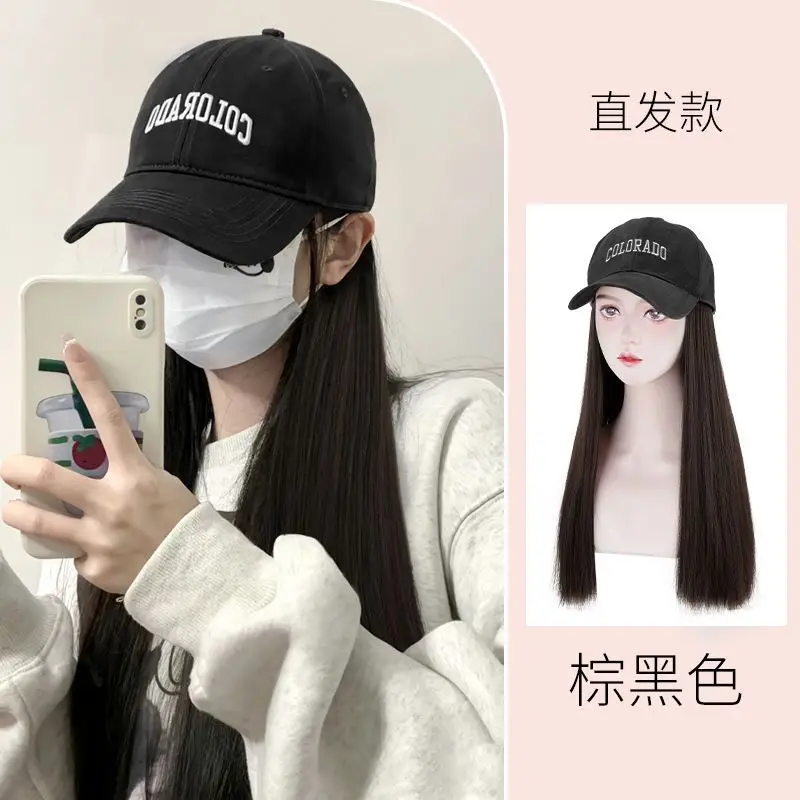 Natural Hair Wig for Women with Baseball Cap - Image 3