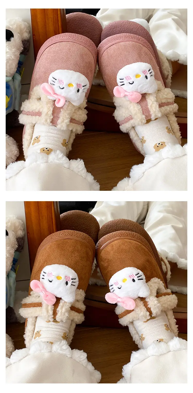 Winter Cute Fleece Lined Women's Slippers — feature 12