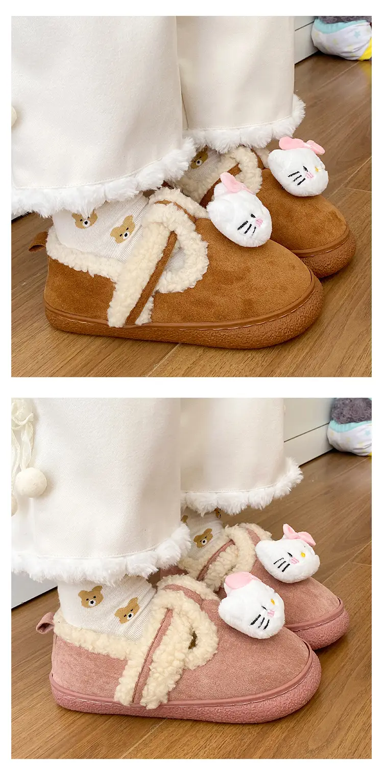 Winter Cute Fleece Lined Women's Slippers — feature 14
