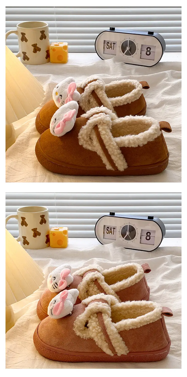 Winter Cute Fleece Lined Women's Slippers — feature 18