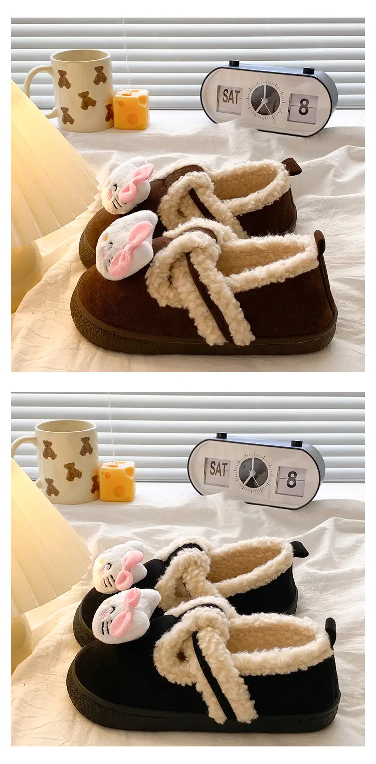 Winter Cute Fleece Lined Women's Slippers — feature 19