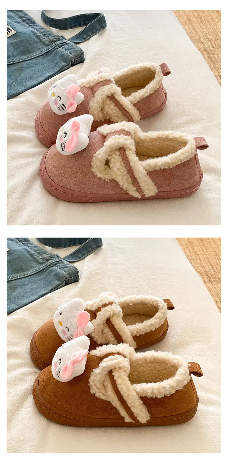 Winter Cute Fleece Lined Women's Slippers — feature 20