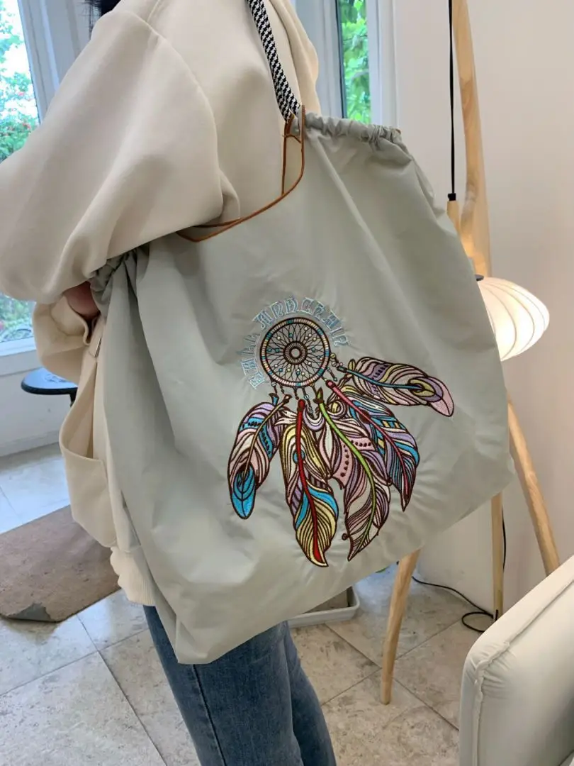 Pink Embroidered Ballchain Bag for Women - Image 93