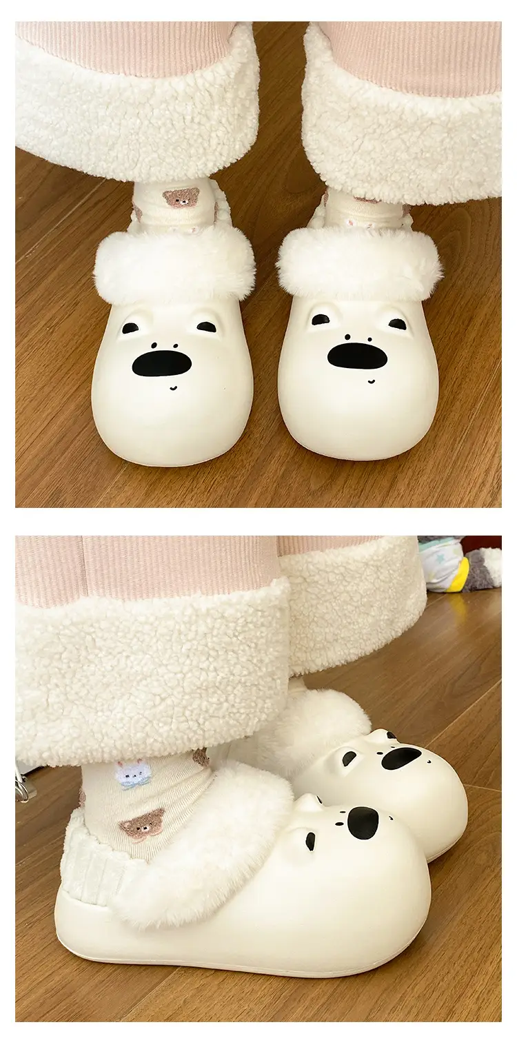 Winter Cat Design Soft Slippers for Women — feature 11