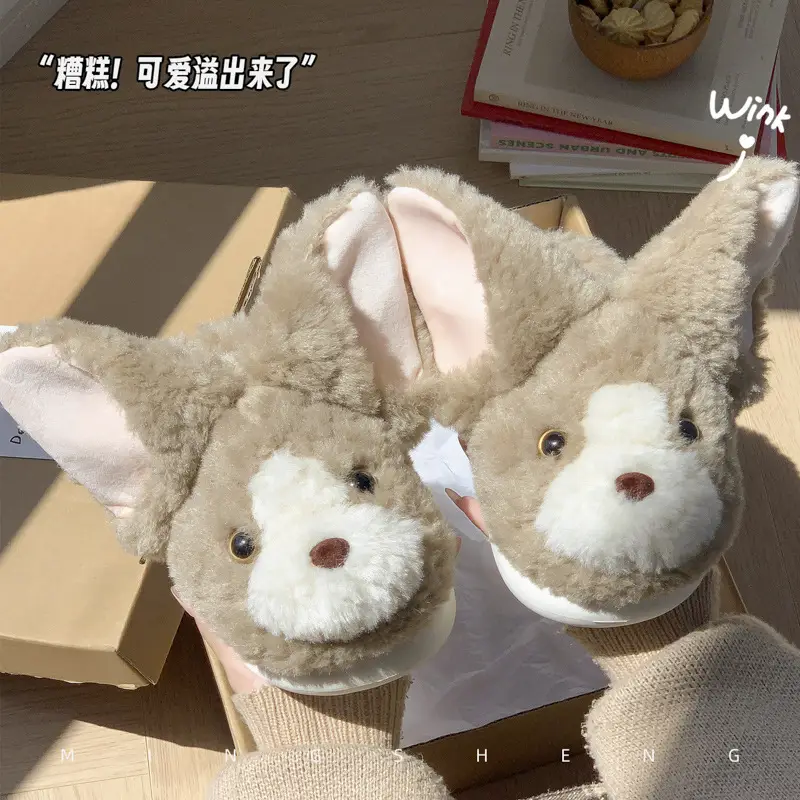2025 New Cute Cotton Slippers Devon Meow Warm Women's Eva Women's Shoes for Outer Wear at Home Thickeneded Soft-Soled Cotton Slippers - Image 6
