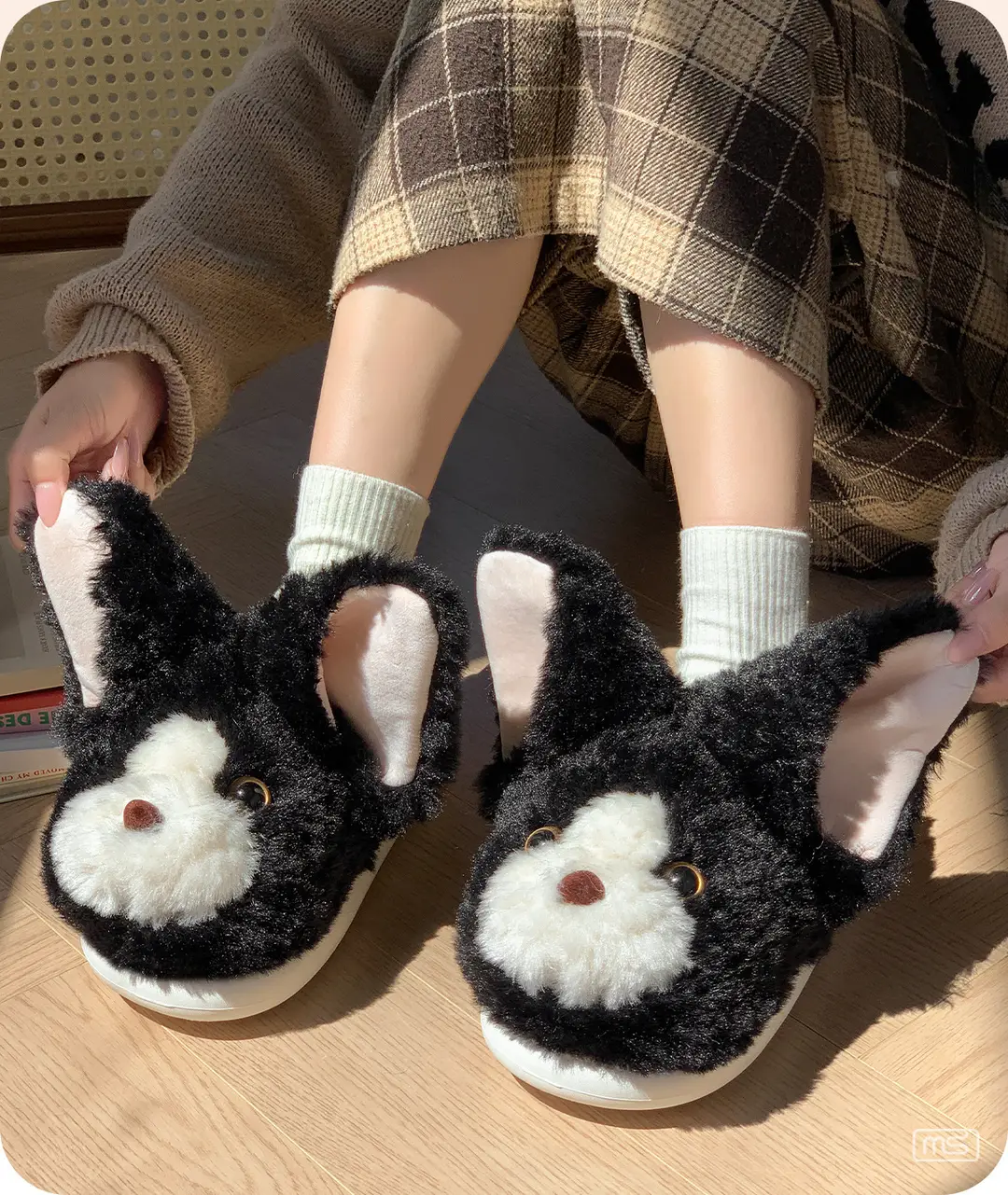2025 New Cute Cotton Slippers Devon Meow Warm Women's Eva Women's Shoes for Outer Wear at Home Thickeneded Soft-Soled Cotton Slippers — feature 10