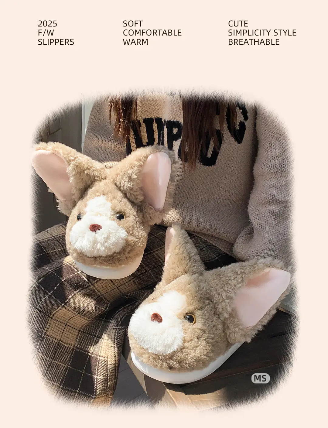 2025 New Cute Cotton Slippers Devon Meow Warm Women's Eva Women's Shoes for Outer Wear at Home Thickeneded Soft-Soled Cotton Slippers — feature 4