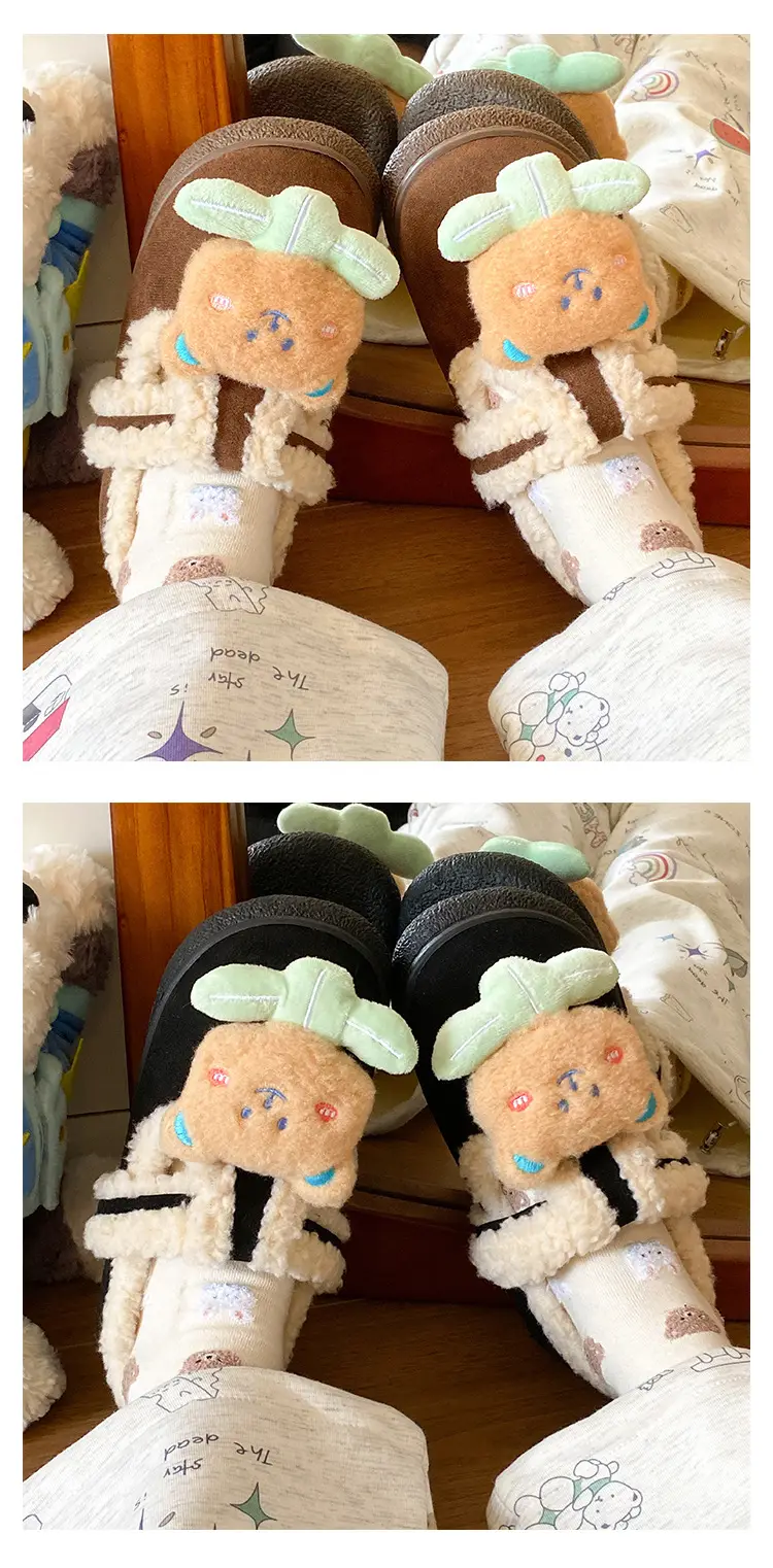 Women's Winter Warm Cotton Slippers with Heel Cover — feature 10